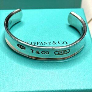 Tiffany & Co 1837 Bangle Silver Narrow Bangle Wide